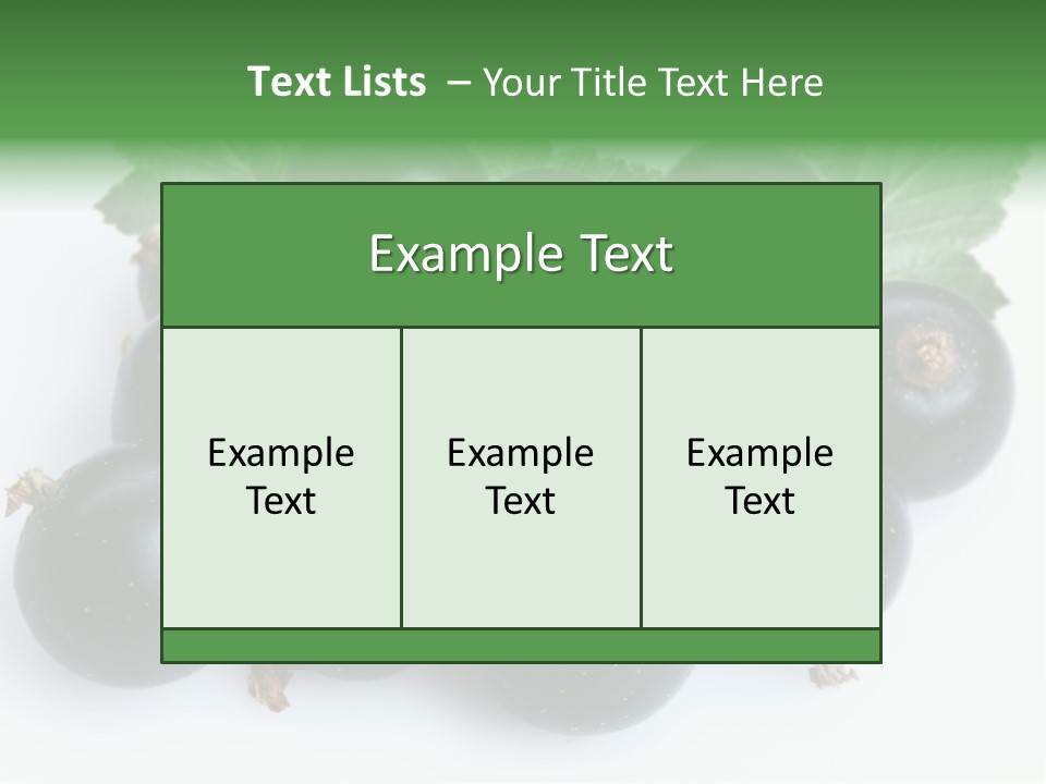 White Berry Food PowerPoint Template