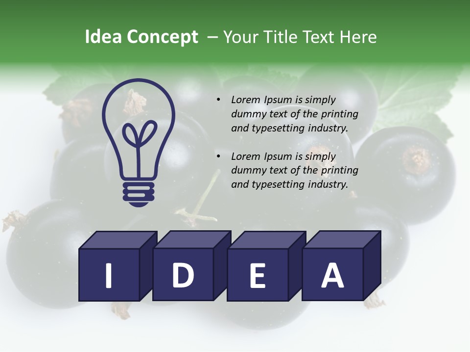 White Berry Food PowerPoint Template