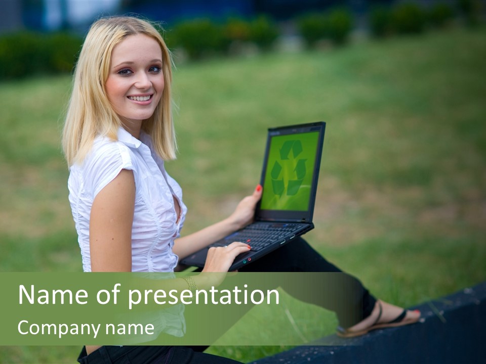 Office Confident Outdoor PowerPoint Template