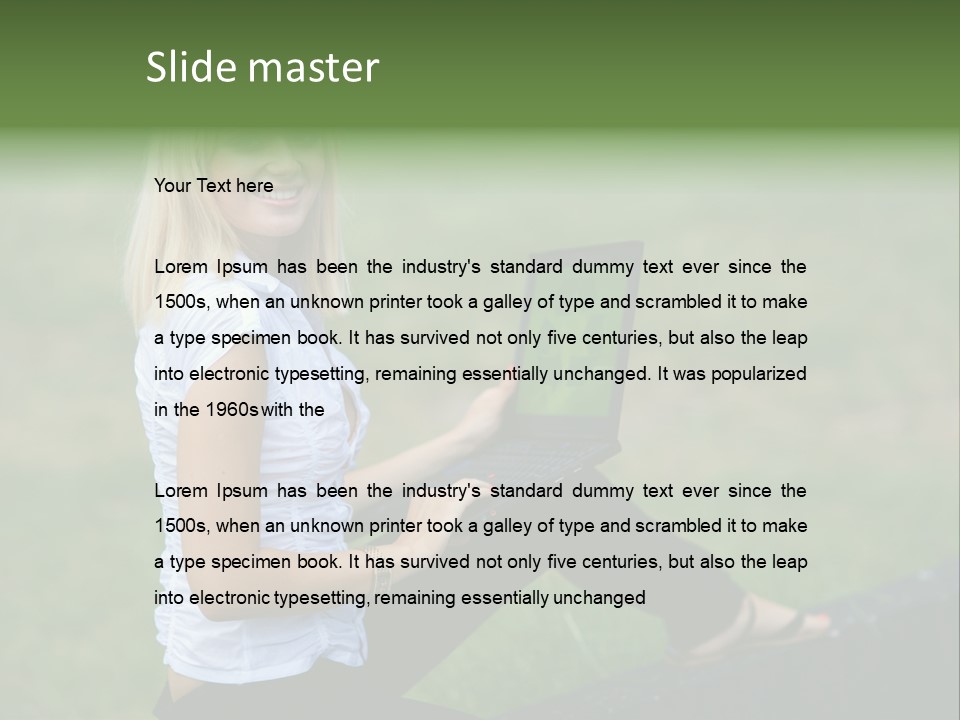 Office Confident Outdoor PowerPoint Template