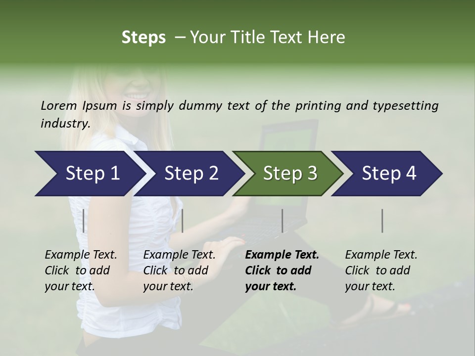 Office Confident Outdoor PowerPoint Template