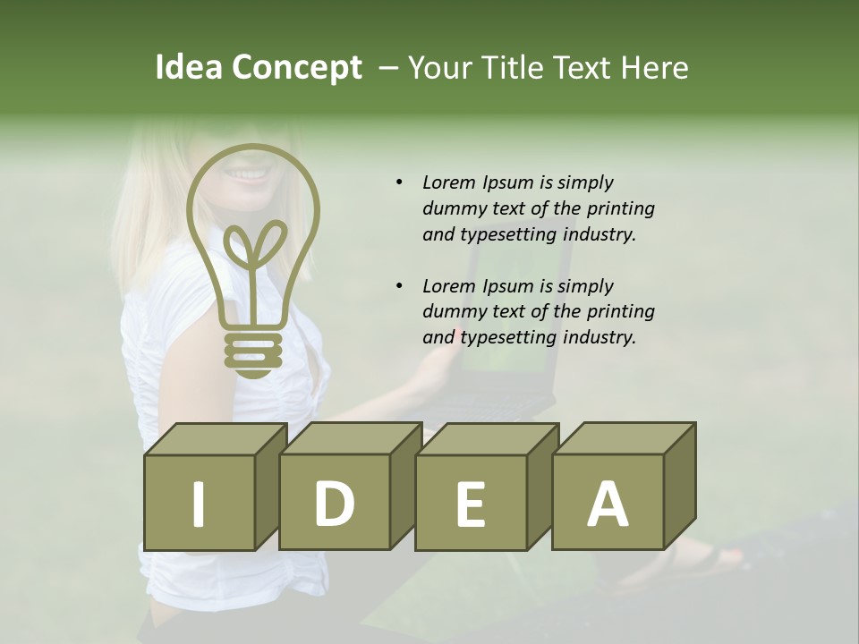 Office Confident Outdoor PowerPoint Template