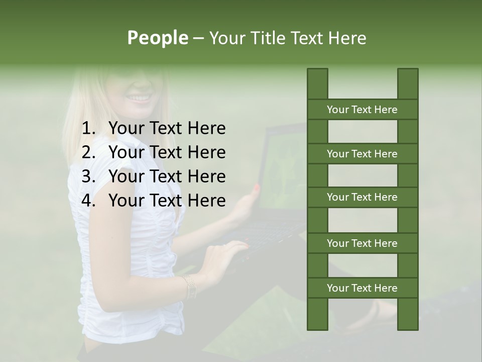 Office Confident Outdoor PowerPoint Template