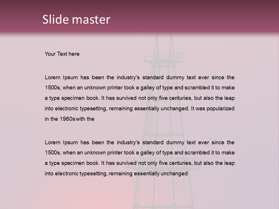 Gas Well Red PowerPoint Template