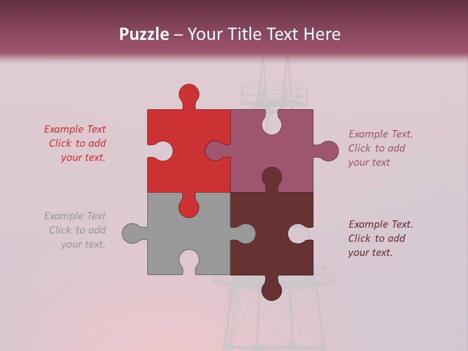 Gas Well Red PowerPoint Template