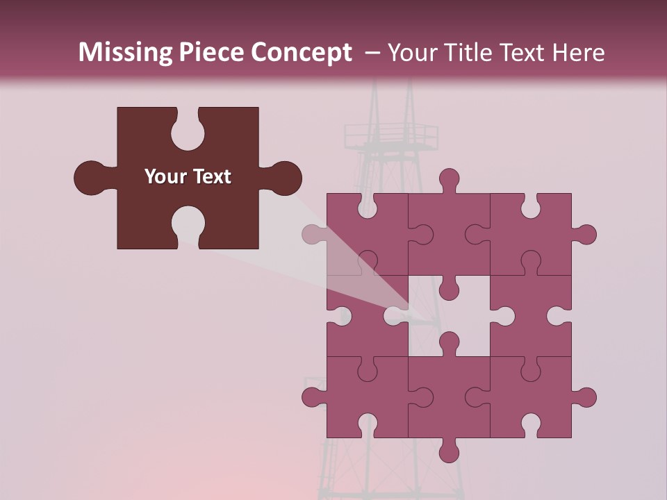 Gas Well Red PowerPoint Template