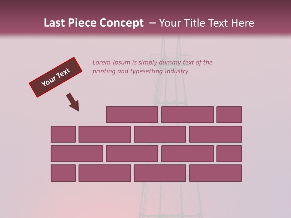 Gas Well Red PowerPoint Template
