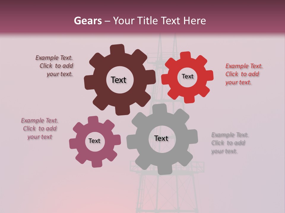 Gas Well Red PowerPoint Template