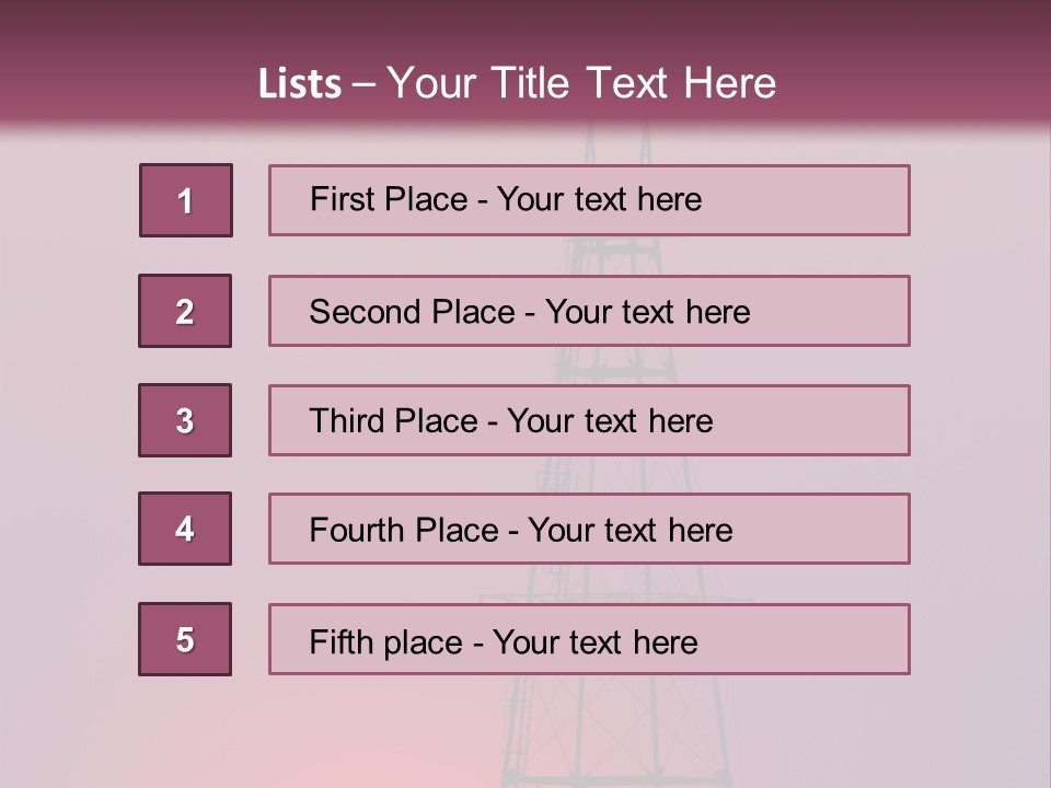 Gas Well Red PowerPoint Template