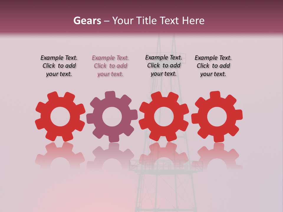 Gas Well Red PowerPoint Template
