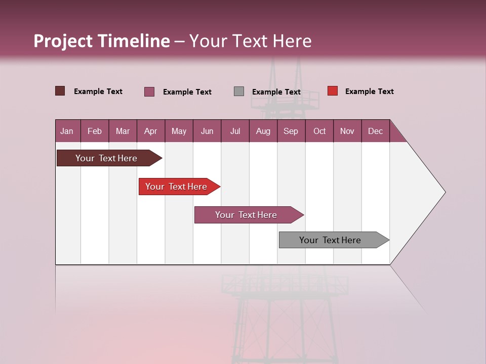 Gas Well Red PowerPoint Template