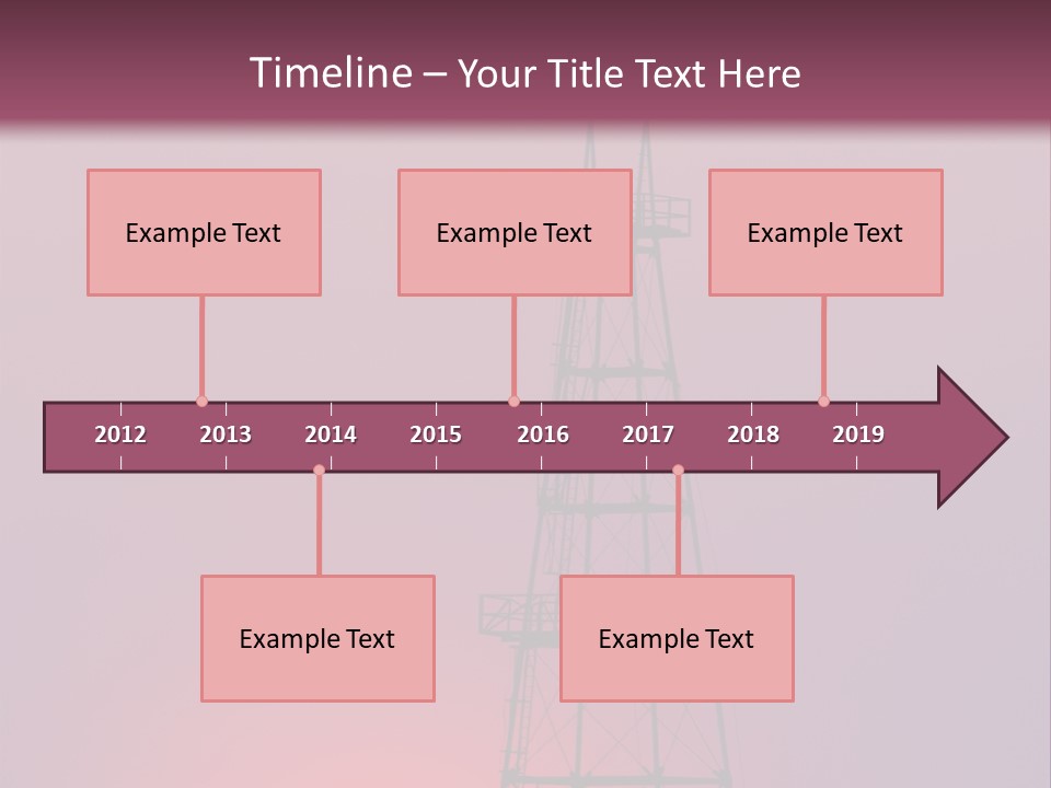 Gas Well Red PowerPoint Template