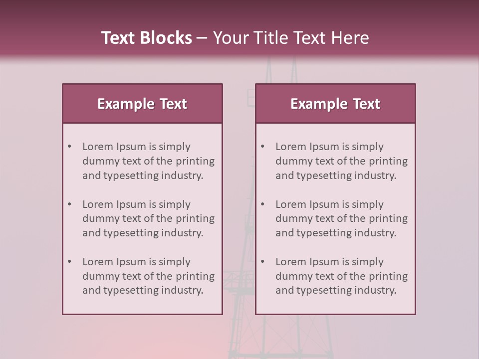 Gas Well Red PowerPoint Template
