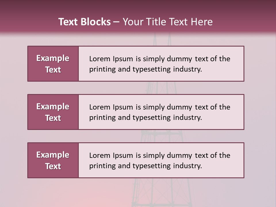 Gas Well Red PowerPoint Template
