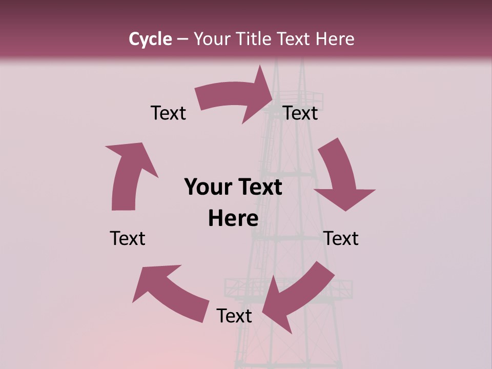 Gas Well Red PowerPoint Template