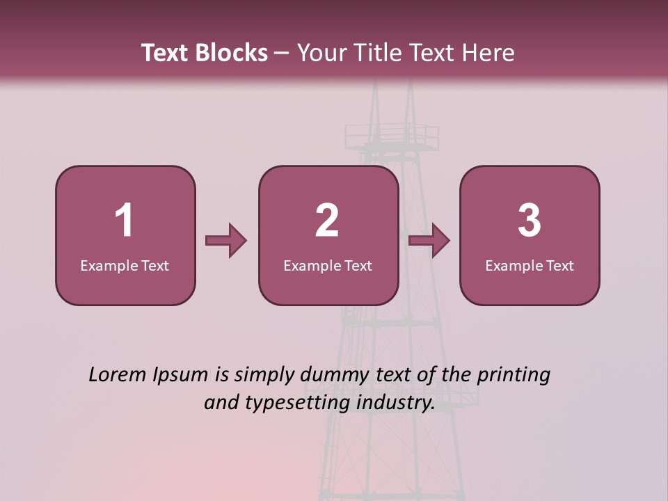 Gas Well Red PowerPoint Template