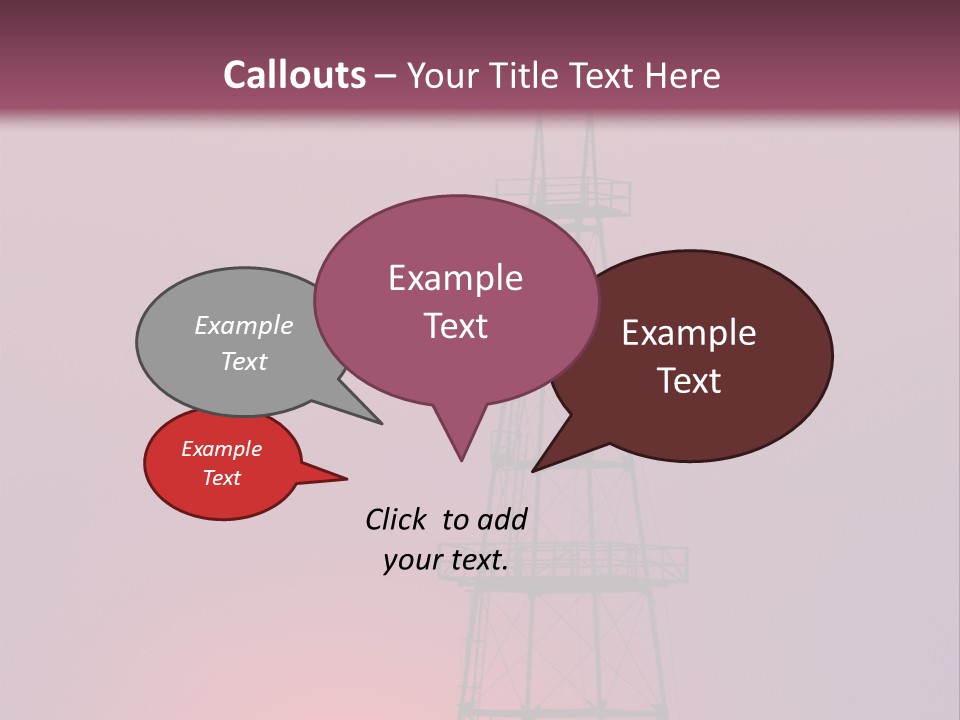 Gas Well Red PowerPoint Template