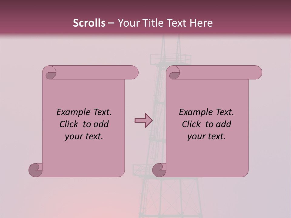 Gas Well Red PowerPoint Template