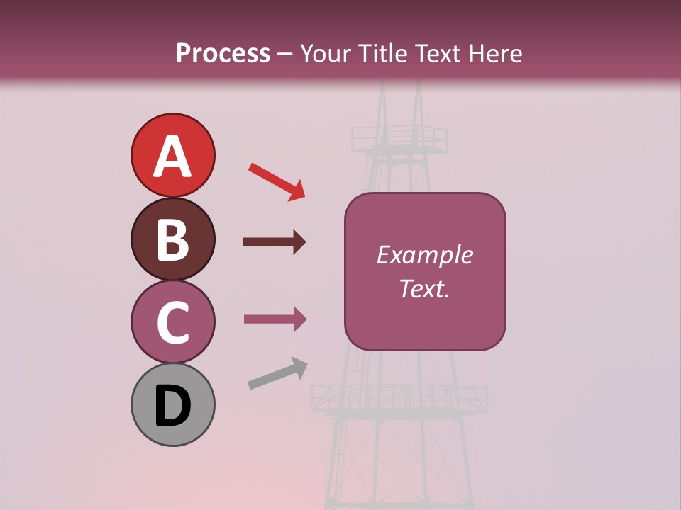 Gas Well Red PowerPoint Template
