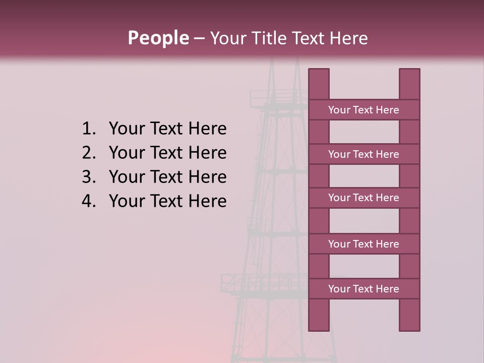 Gas Well Red PowerPoint Template