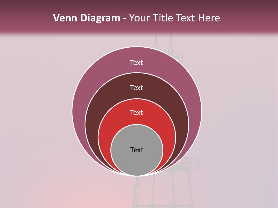 Gas Well Red PowerPoint Template