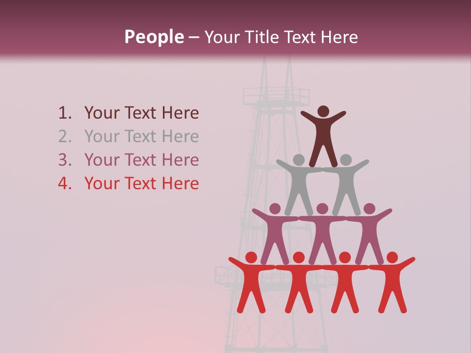 Gas Well Red PowerPoint Template