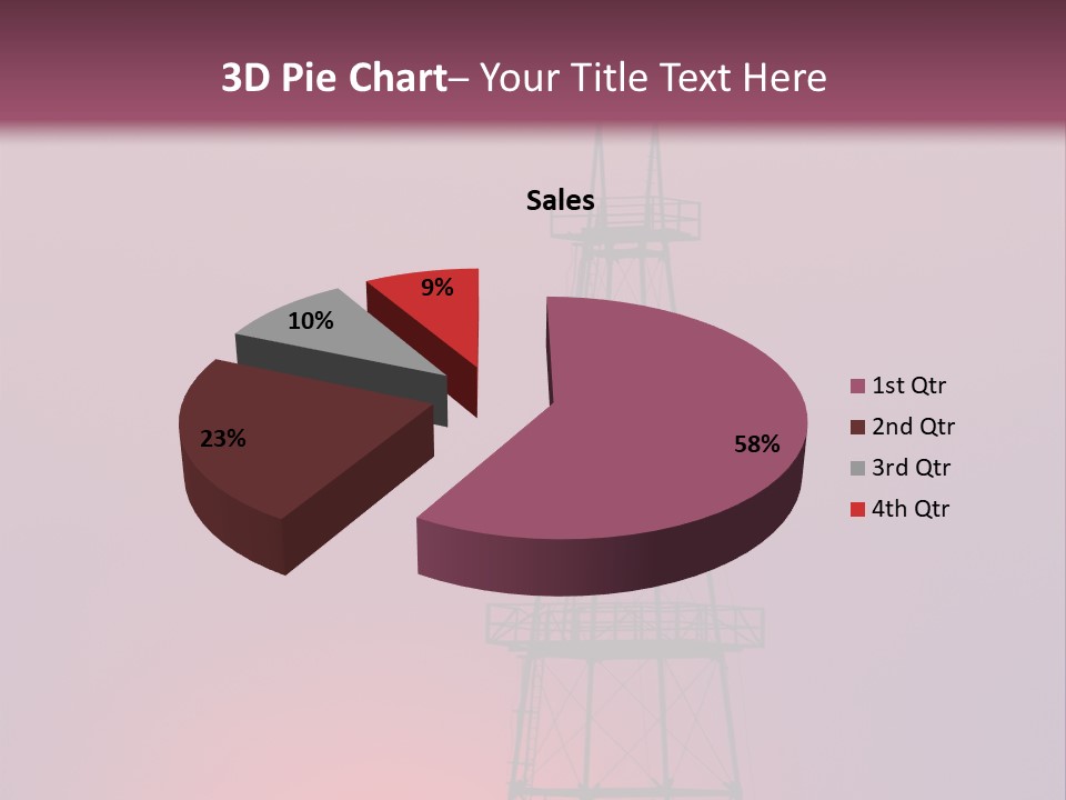 Gas Well Red PowerPoint Template