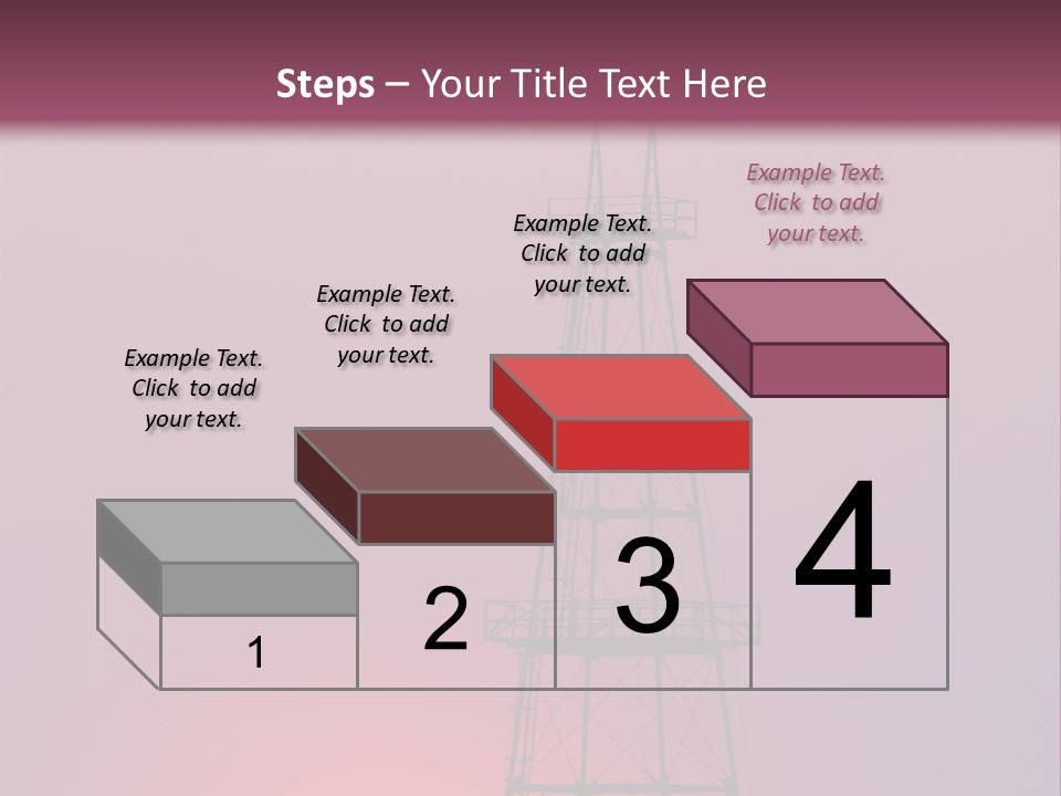 Gas Well Red PowerPoint Template