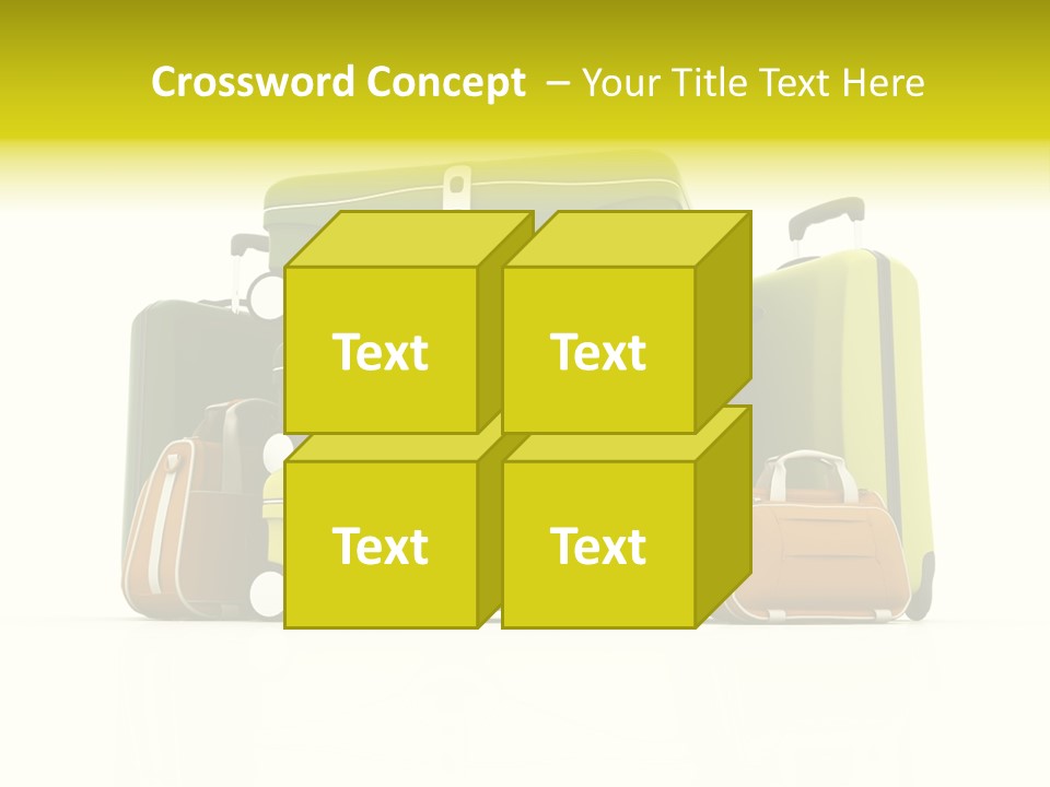 Business Luggage Trip PowerPoint Template