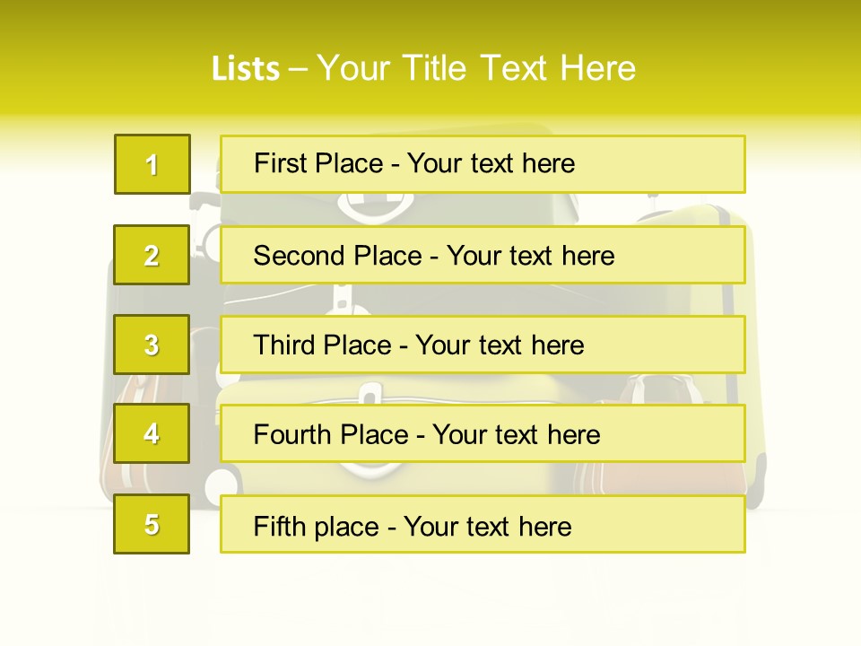 Business Luggage Trip PowerPoint Template