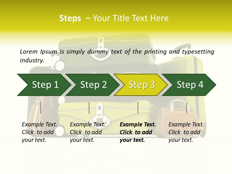 Business Luggage Trip PowerPoint Template