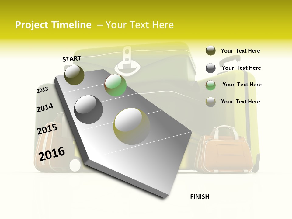 Business Luggage Trip PowerPoint Template