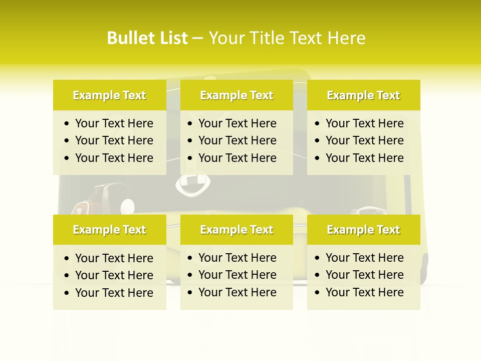 Business Luggage Trip PowerPoint Template