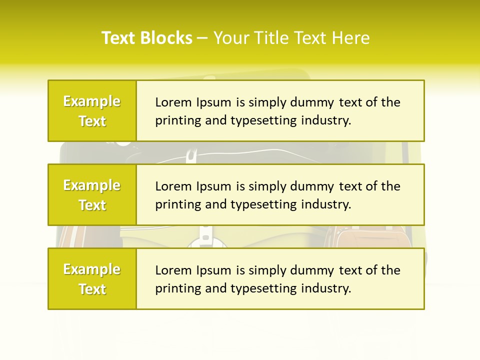 Business Luggage Trip PowerPoint Template