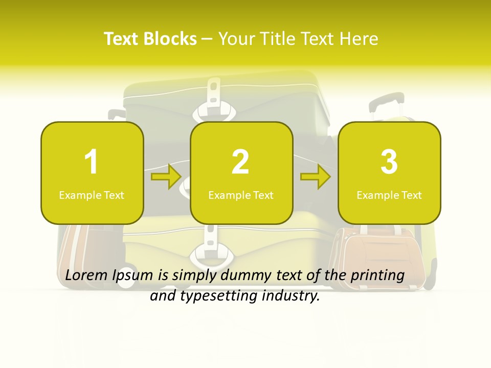 Business Luggage Trip PowerPoint Template