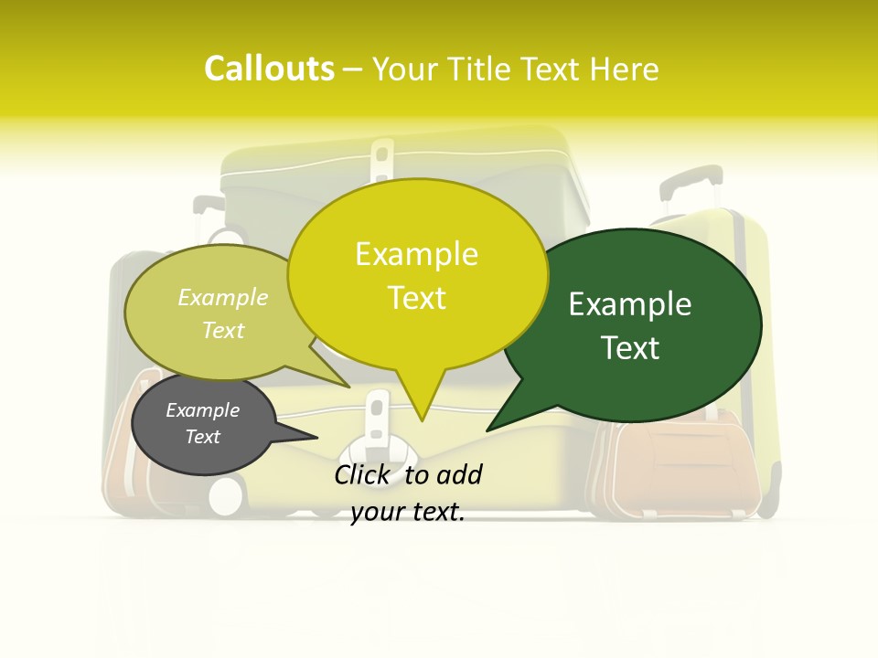 Business Luggage Trip PowerPoint Template