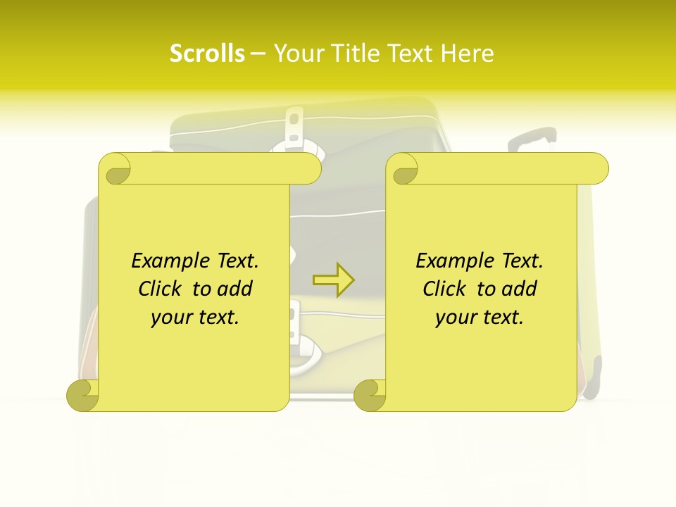 Business Luggage Trip PowerPoint Template