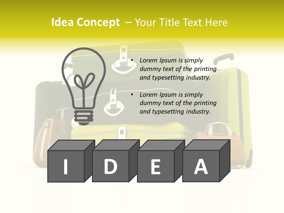 Business Luggage Trip PowerPoint Template