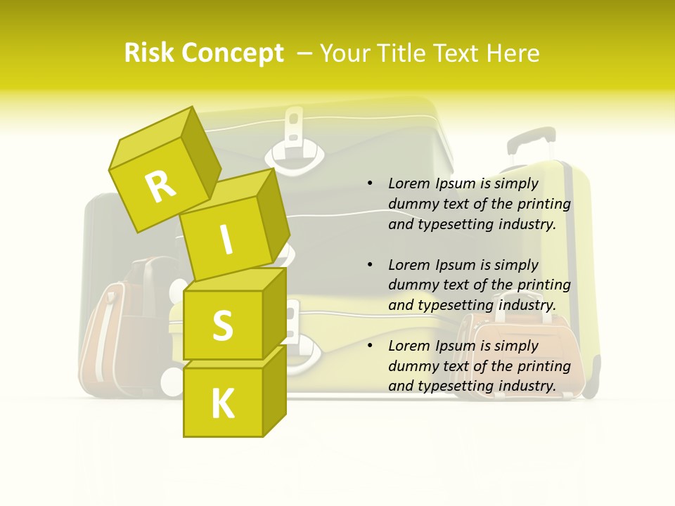 Business Luggage Trip PowerPoint Template