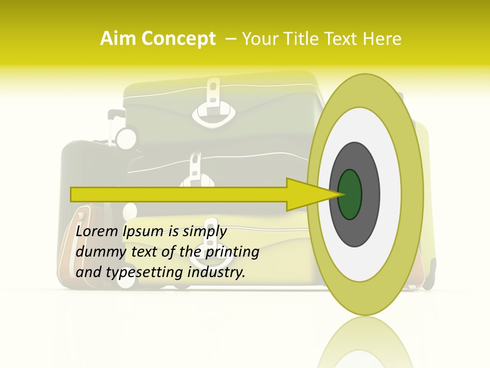 Business Luggage Trip PowerPoint Template