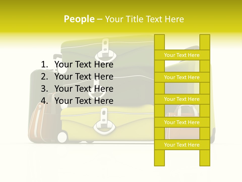 Business Luggage Trip PowerPoint Template