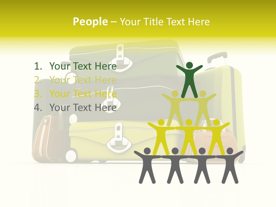 Business Luggage Trip PowerPoint Template