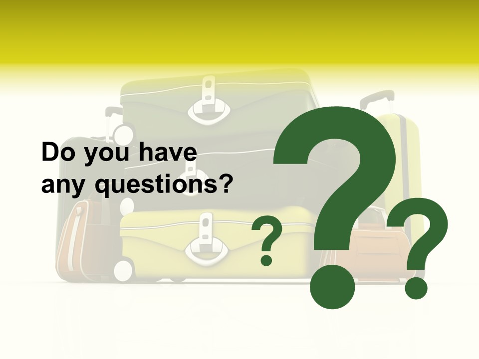 Business Luggage Trip PowerPoint Template