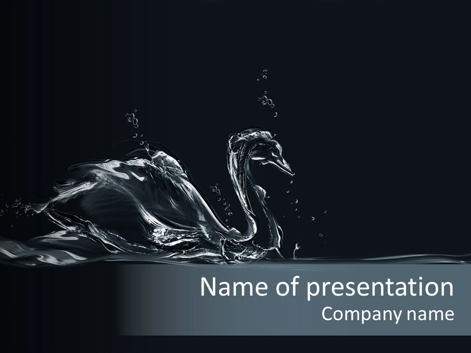 Swim Grace Wildlife PowerPoint Template