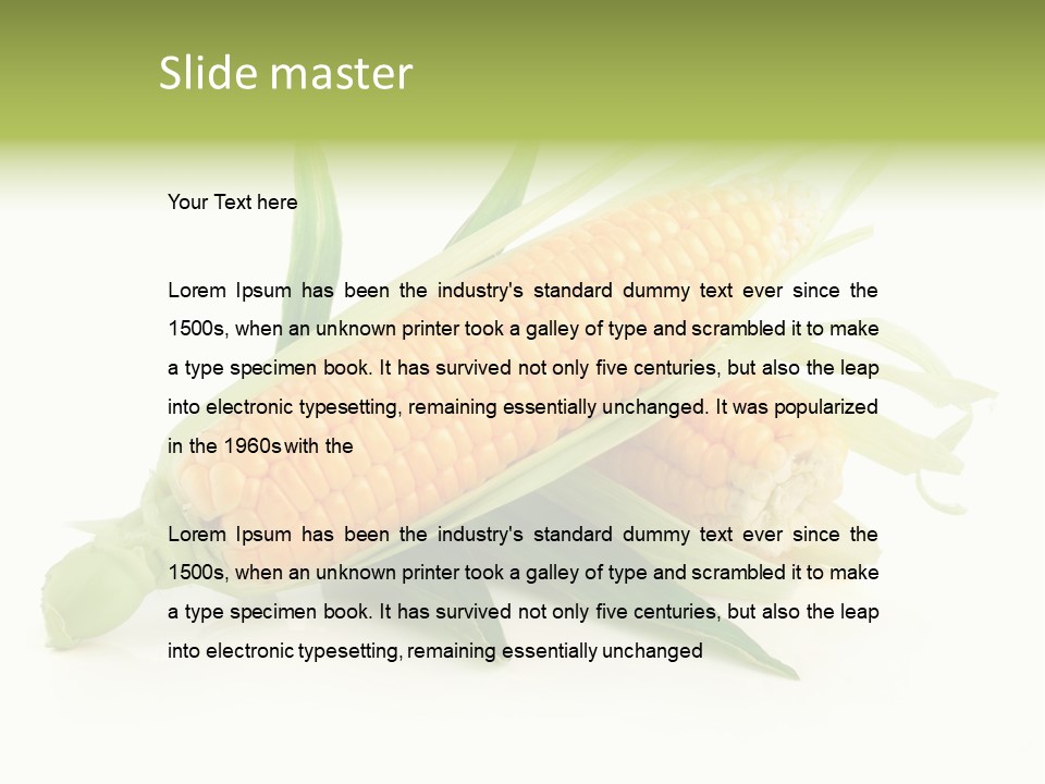 Background Fruit White PowerPoint Template