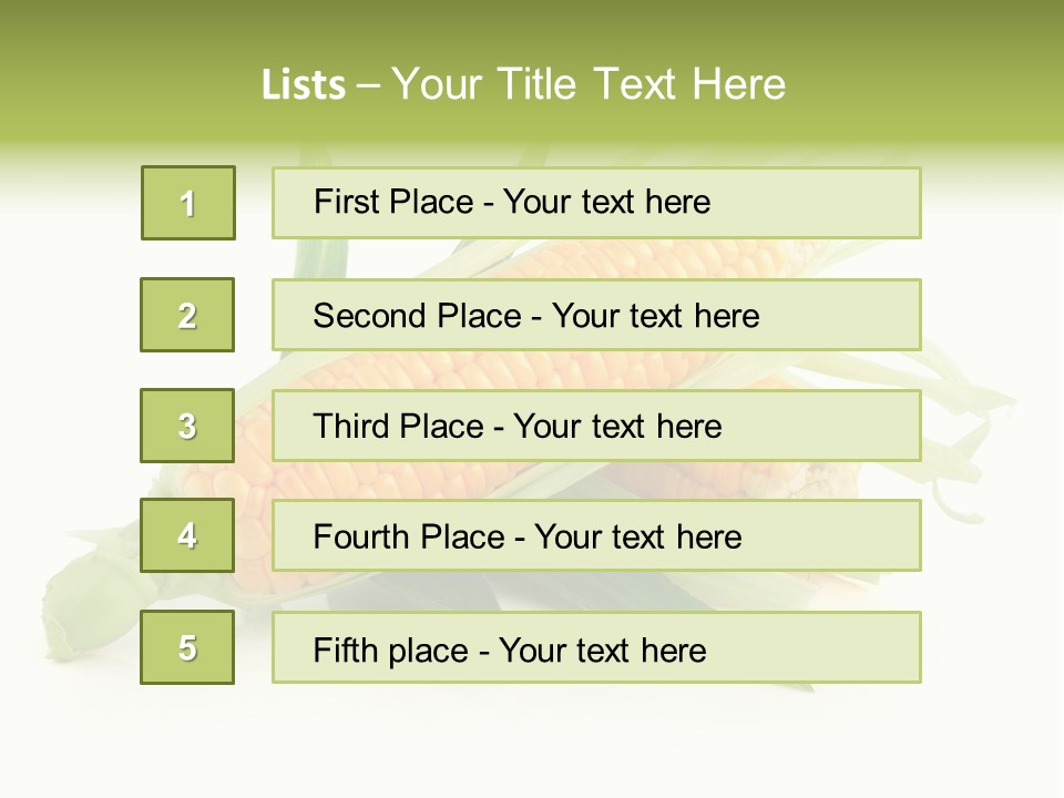 Background Fruit White PowerPoint Template