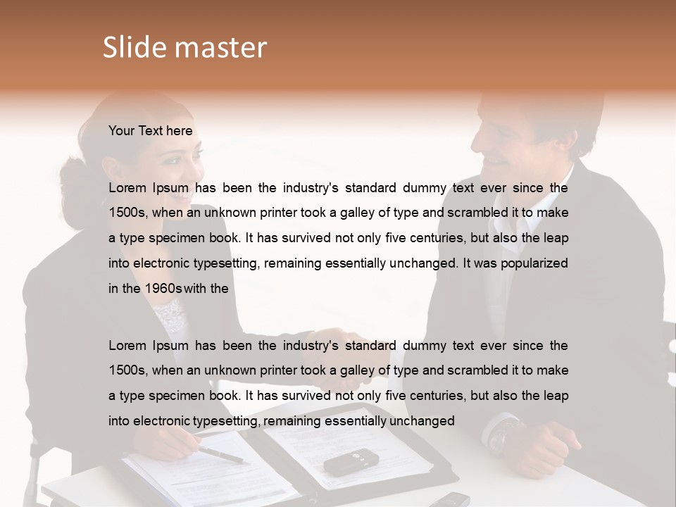 Friendship Shake Man PowerPoint Template