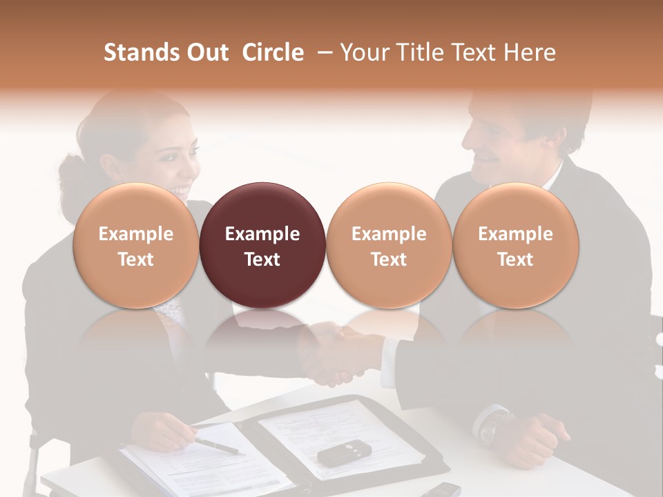 Friendship Shake Man PowerPoint Template