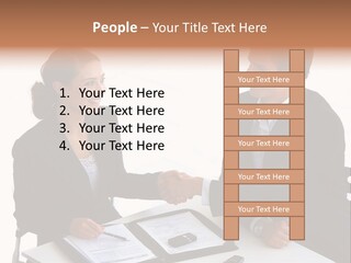 Friendship Shake Man PowerPoint Template