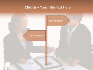 Friendship Shake Man PowerPoint Template
